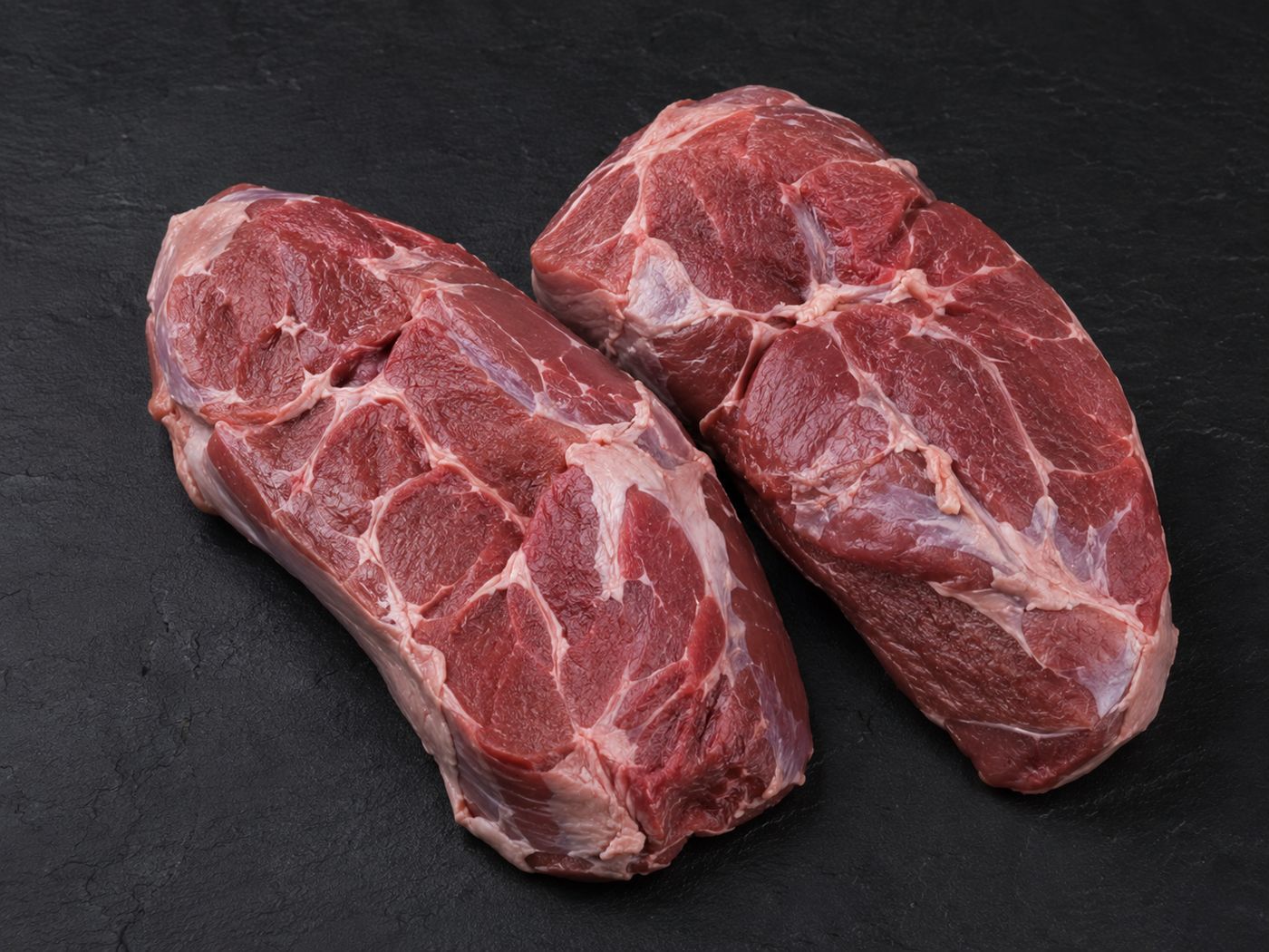 Black Angus Boneless Shin halal UK supplier on dark slate