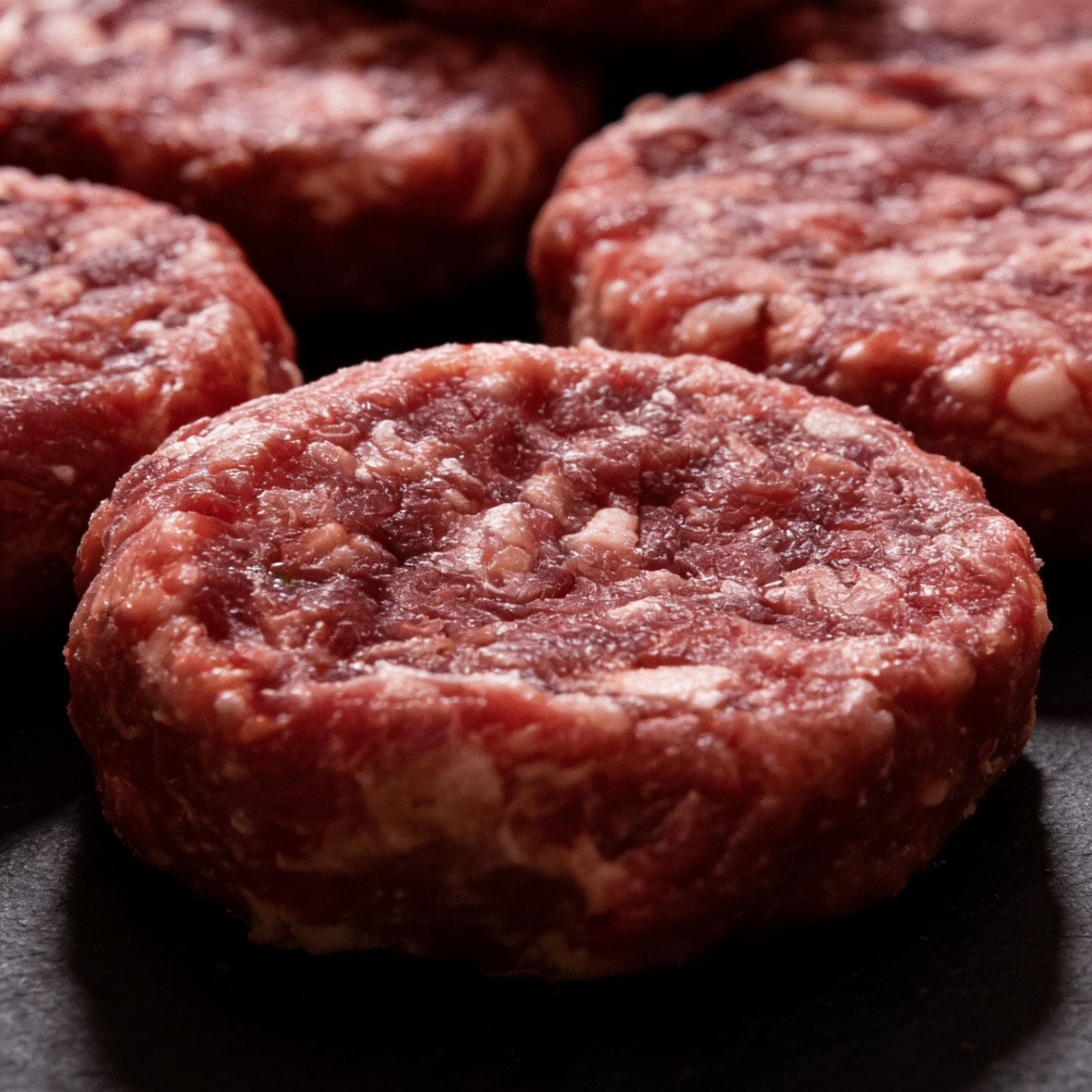 Close-up of halal beef marbling from UK supplier