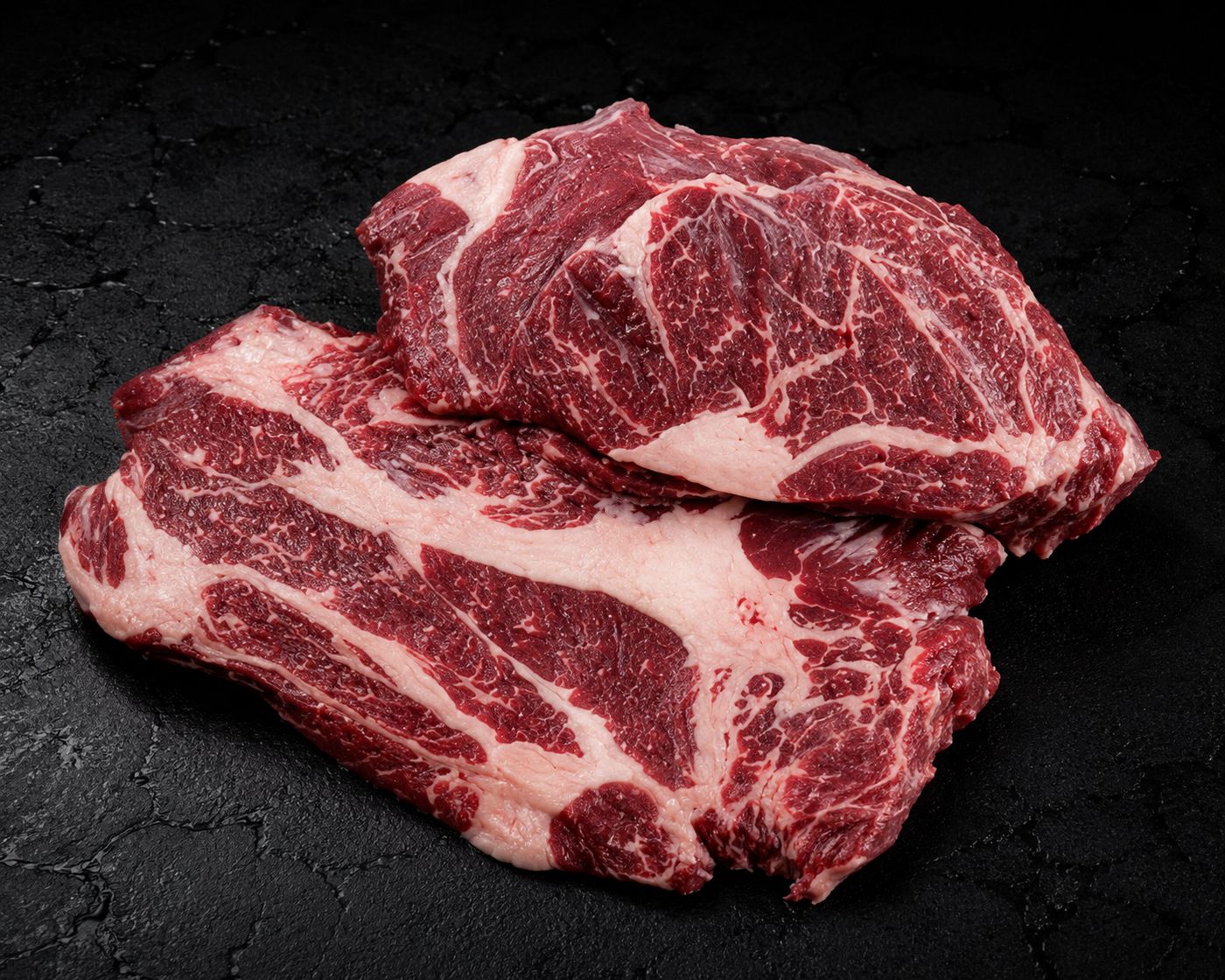 Black Angus Chuck halal UK supplier on dark slate