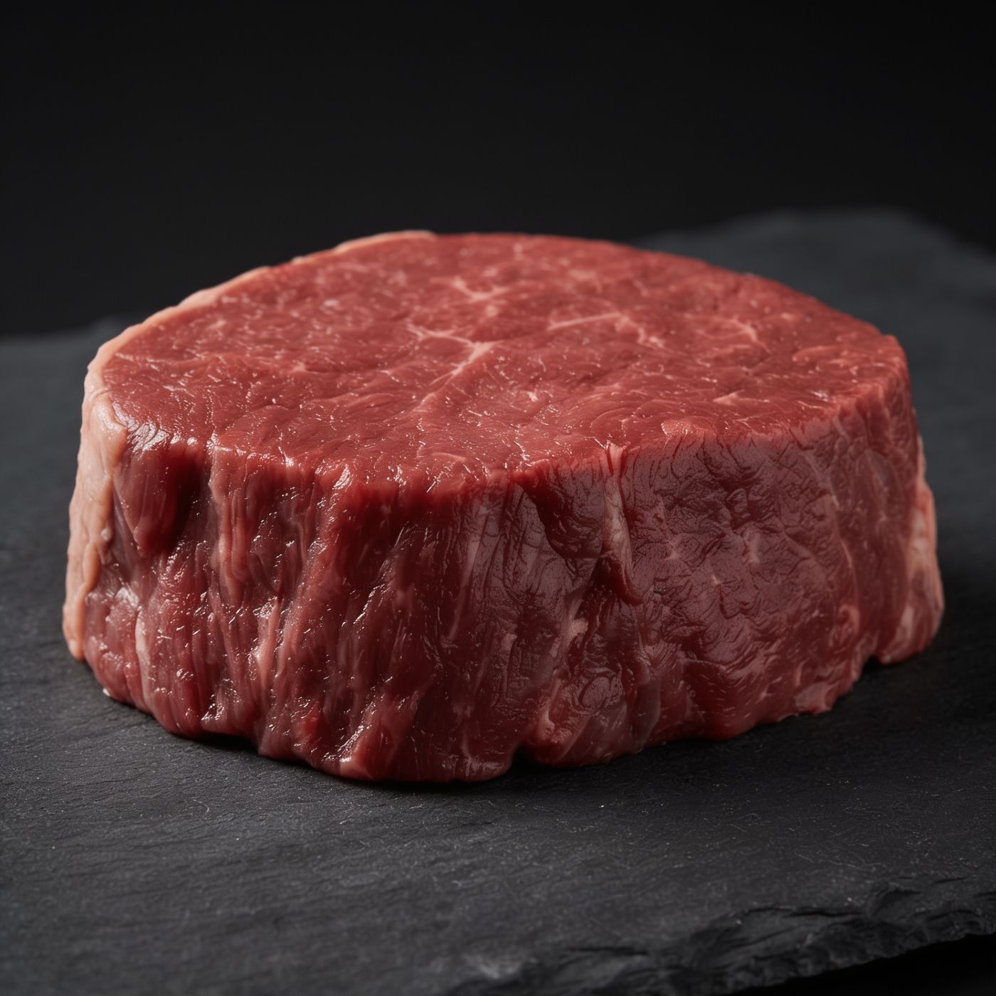 Black Angus Fillet halal UK supplier on dark slate